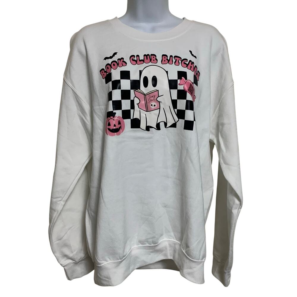 NWT Book Club Bitches Crew Neck Sweater Womens Size M